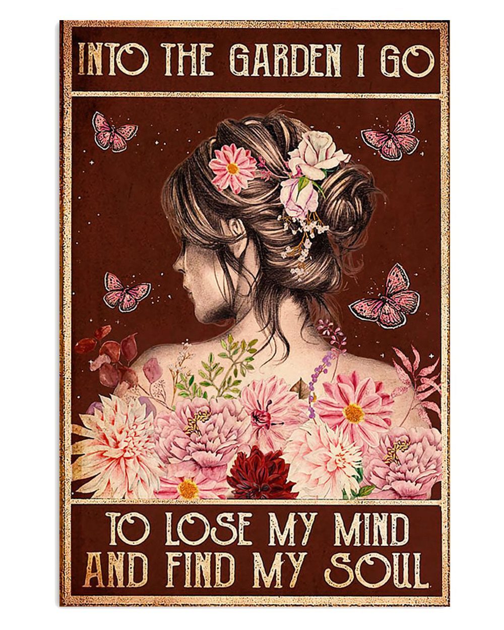 Gardening Pretty Girl In Garden Gift For Gardener Plants Lover Poster