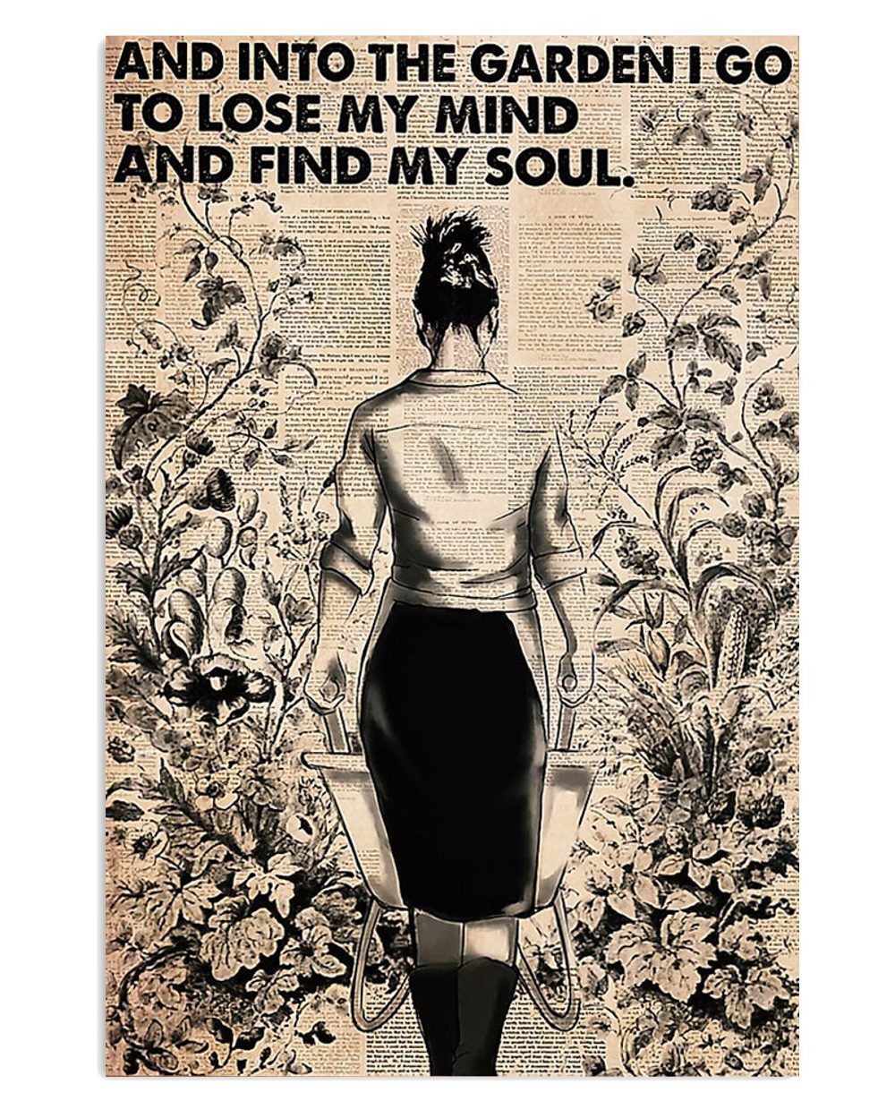 Gardening Woman In The Garden Gift For Gardener Plants Lover Poster