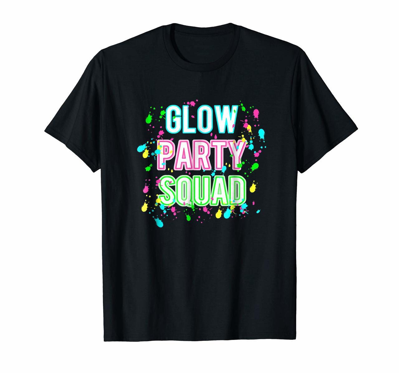 Glow Party Squad Paint Splatter Effect Neon Glow Party Shirt Hoodies