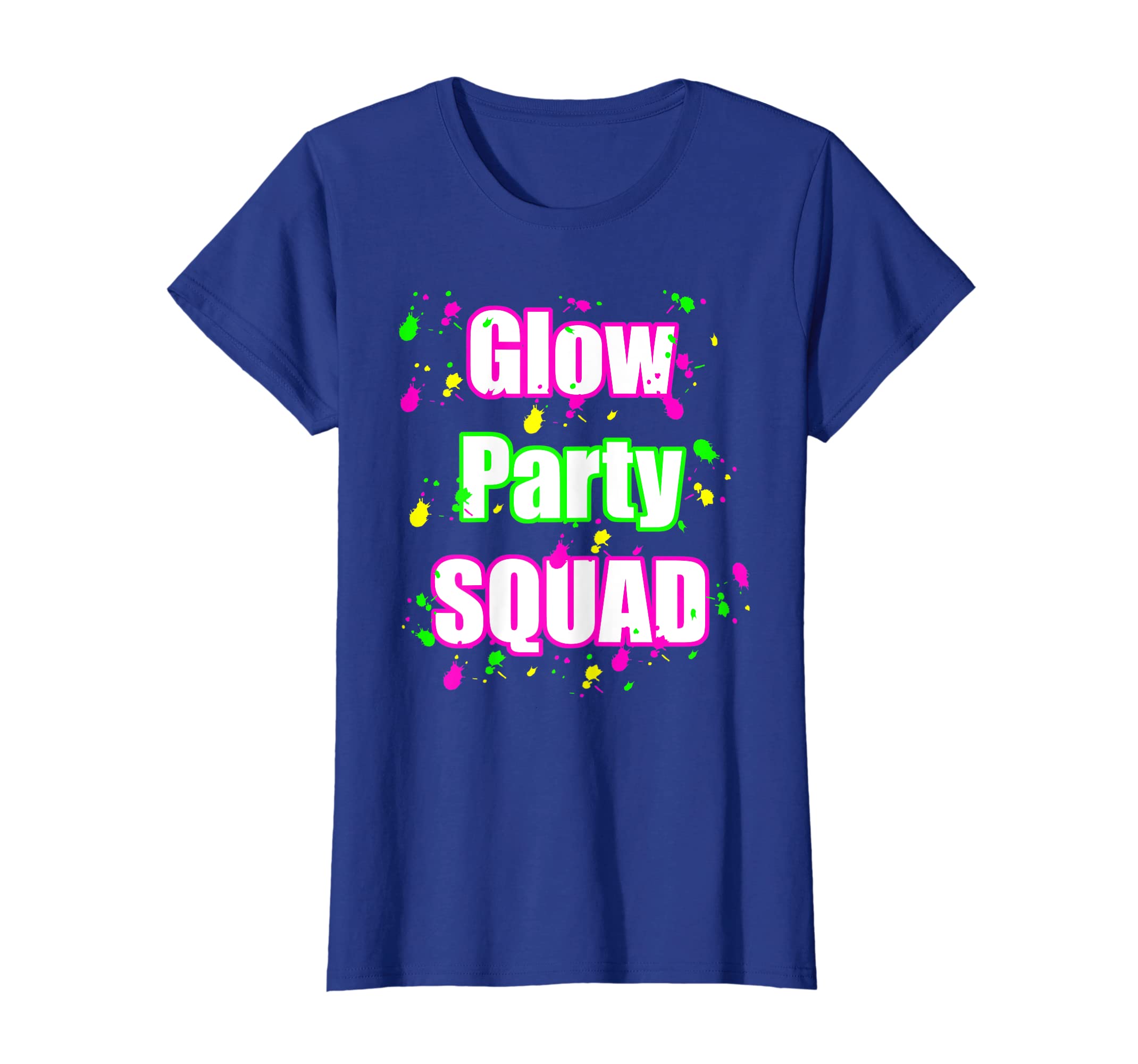 Glow Party Squad Paint Splatter Effect Neon Glow Party Shirt links Hoodies