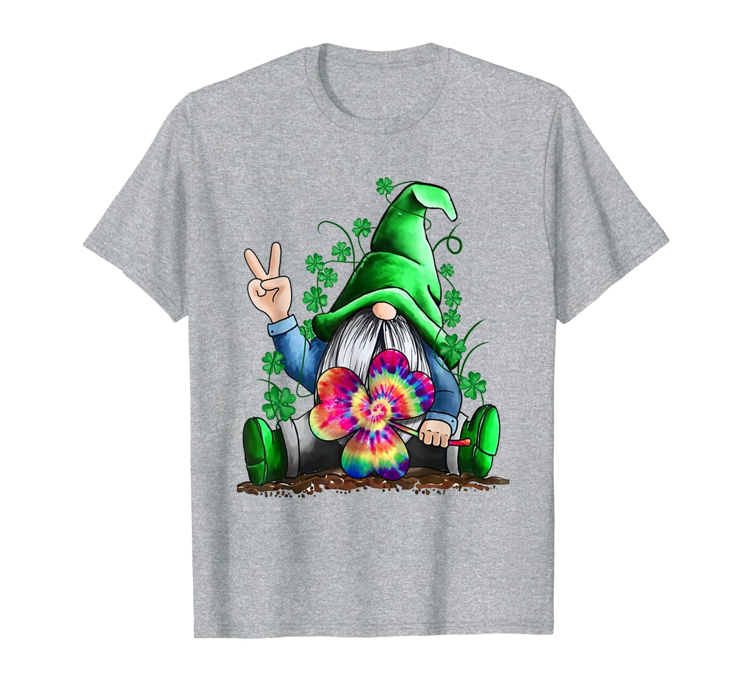Gnome Hippie Shamrock Tie Dye Leprechaun Gnomies St Patricks T-Shirt Hoodies