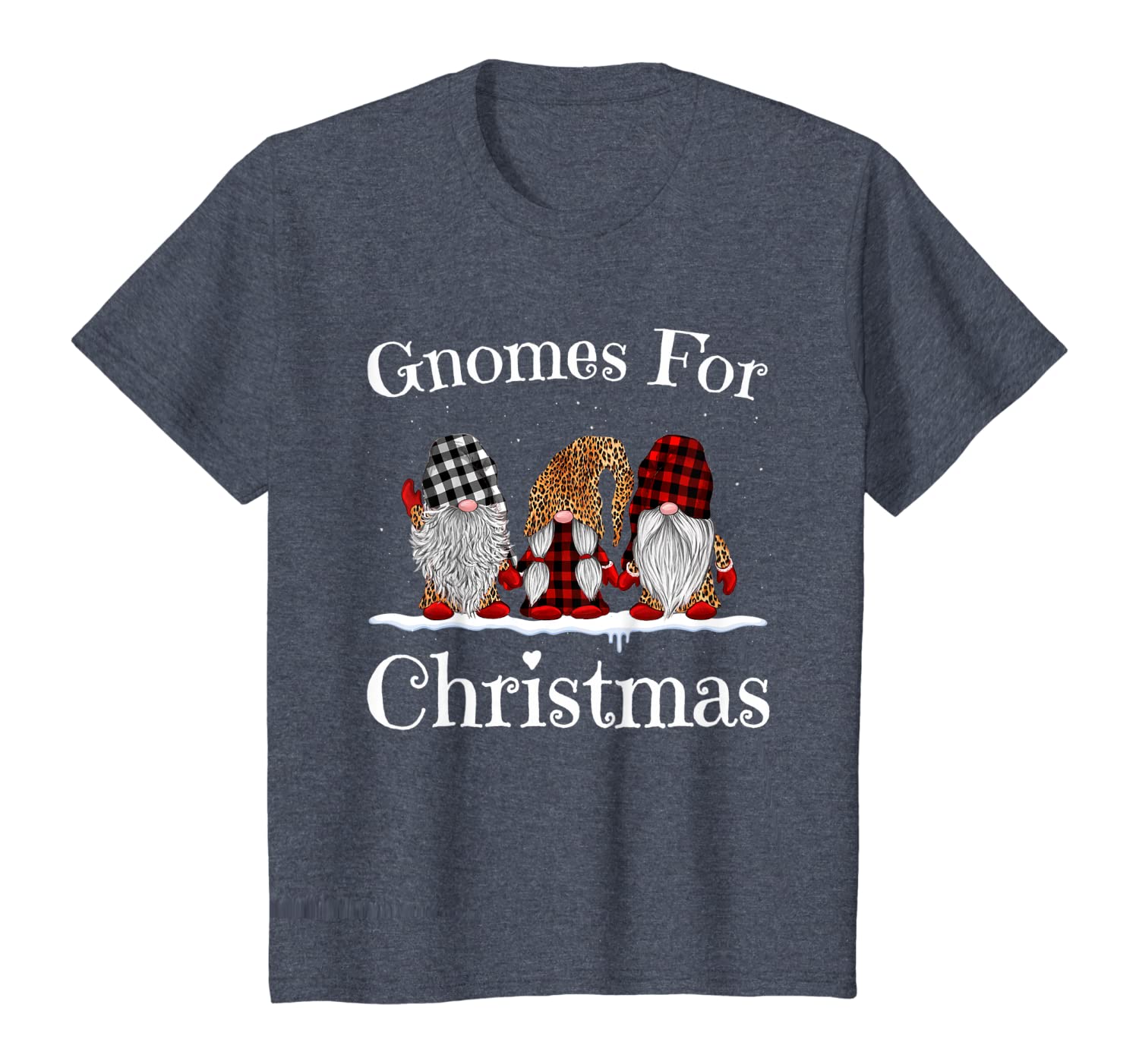 Gnomes For Christmas Tree Gnomie Red Plaid Leopard T-Shirt Hoodies