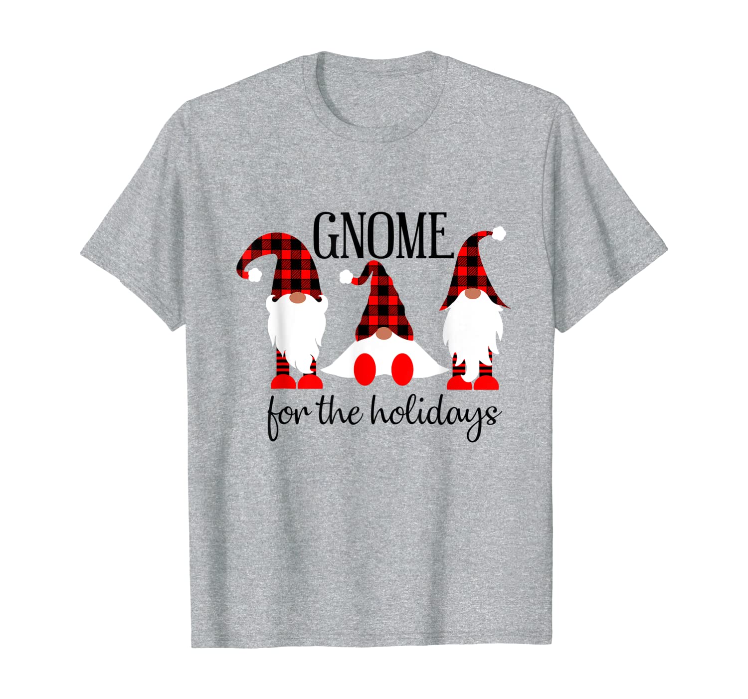 Gnomes For The Holidays Buffalo Plaid Gnome Christmas Xmas T-Shirt Hoodies
