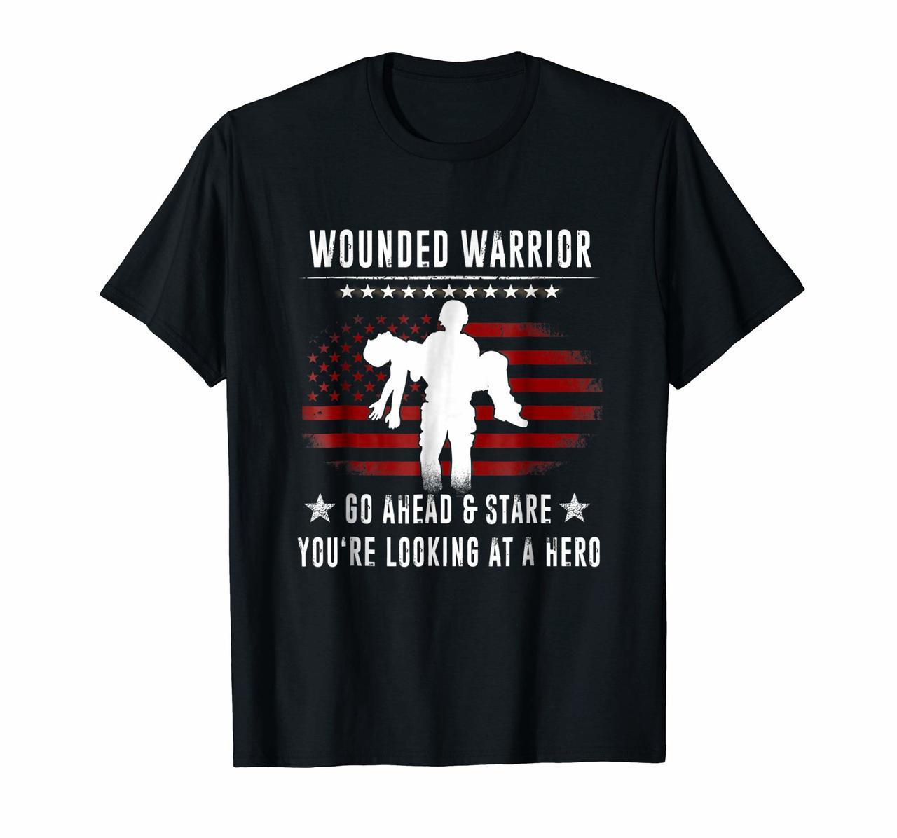 Go Ahead  Stare Wounded Warrior Military Clothing Shirts Hoodies