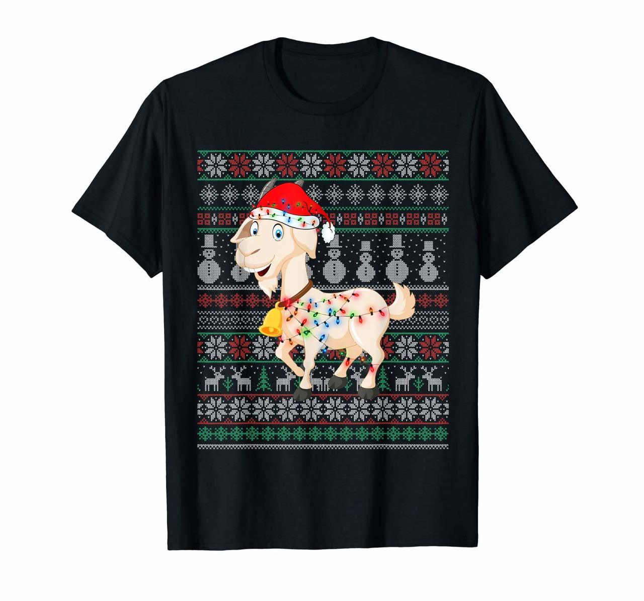 Goat Ugly Christmas Sweater Funny Xmas Gift Goat Lovers T-Shirt Hoodies