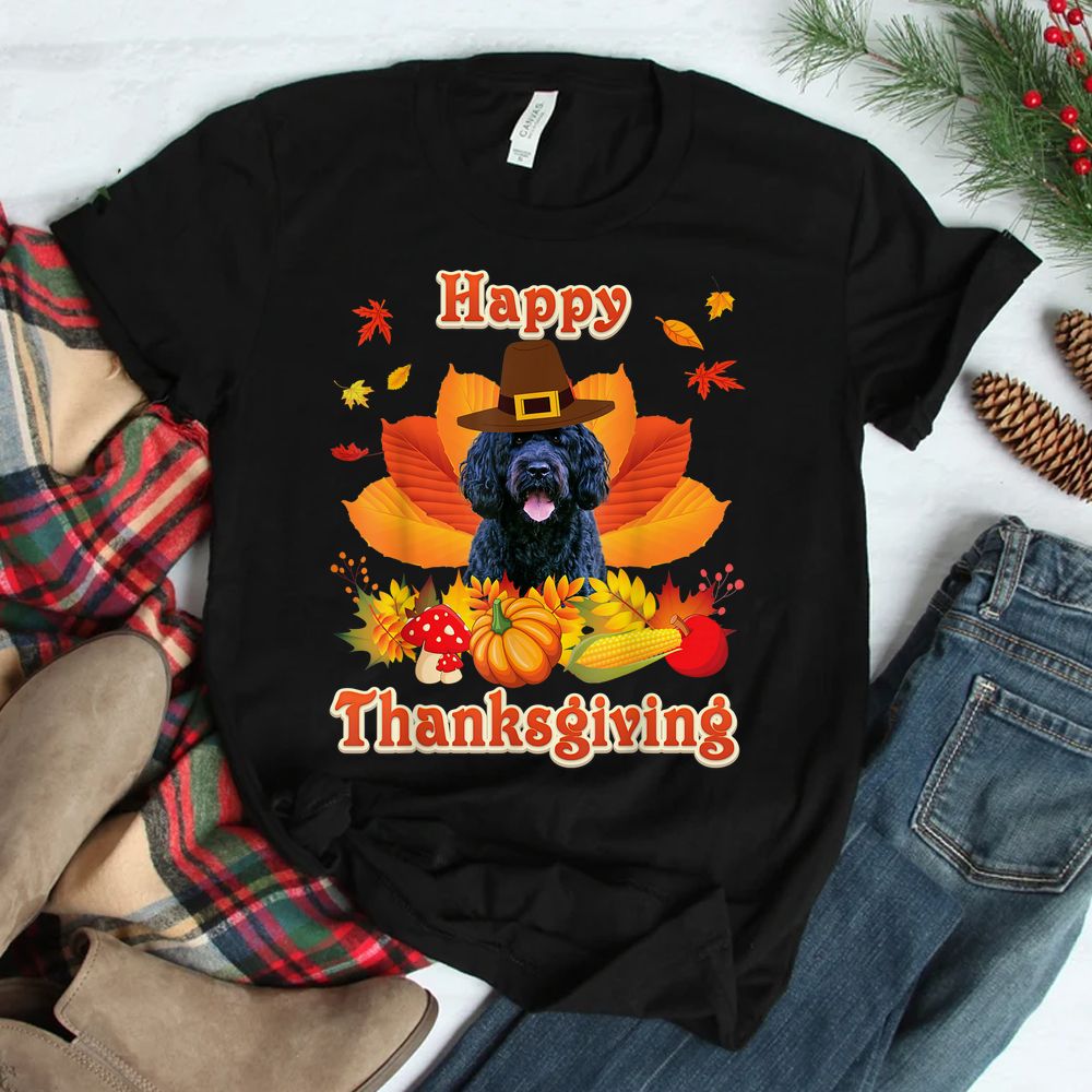 Happy Thanksgiving Portuguese Water Dog I'm Thankful For My Shirt