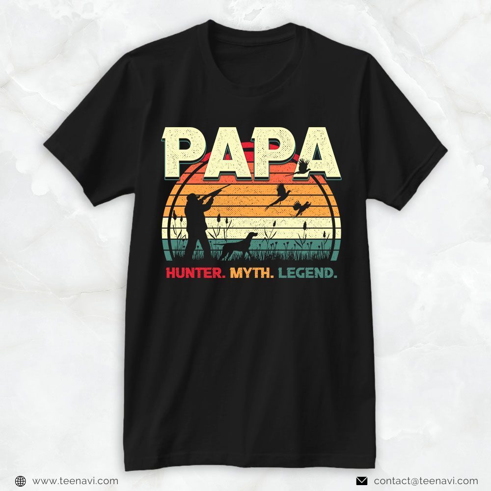 Hunting Dad Shirt, Vintage Papa Hunter Myth LegendShirt