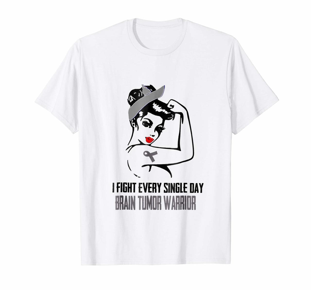 I Fight Every Single Day - Brain Tumor Awareness Shirt Hoodies