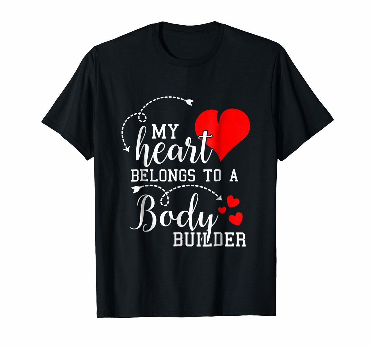 I Love My Body Builder Husband Wife Valentines Day Shirt Hoodies