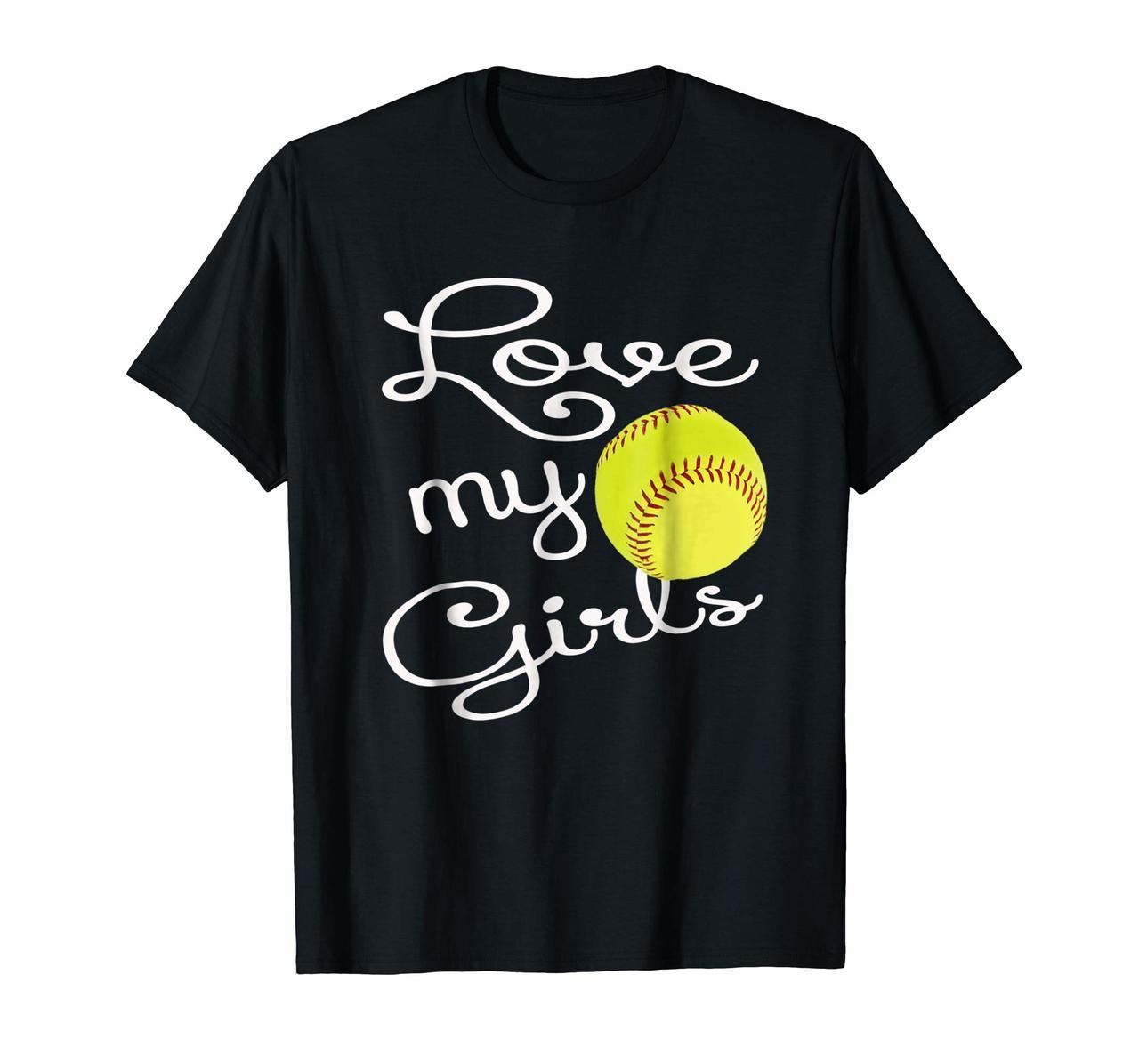 I Love My Girls Mom Softball Shirt- Cute Softball Mom Shirts Hoodies