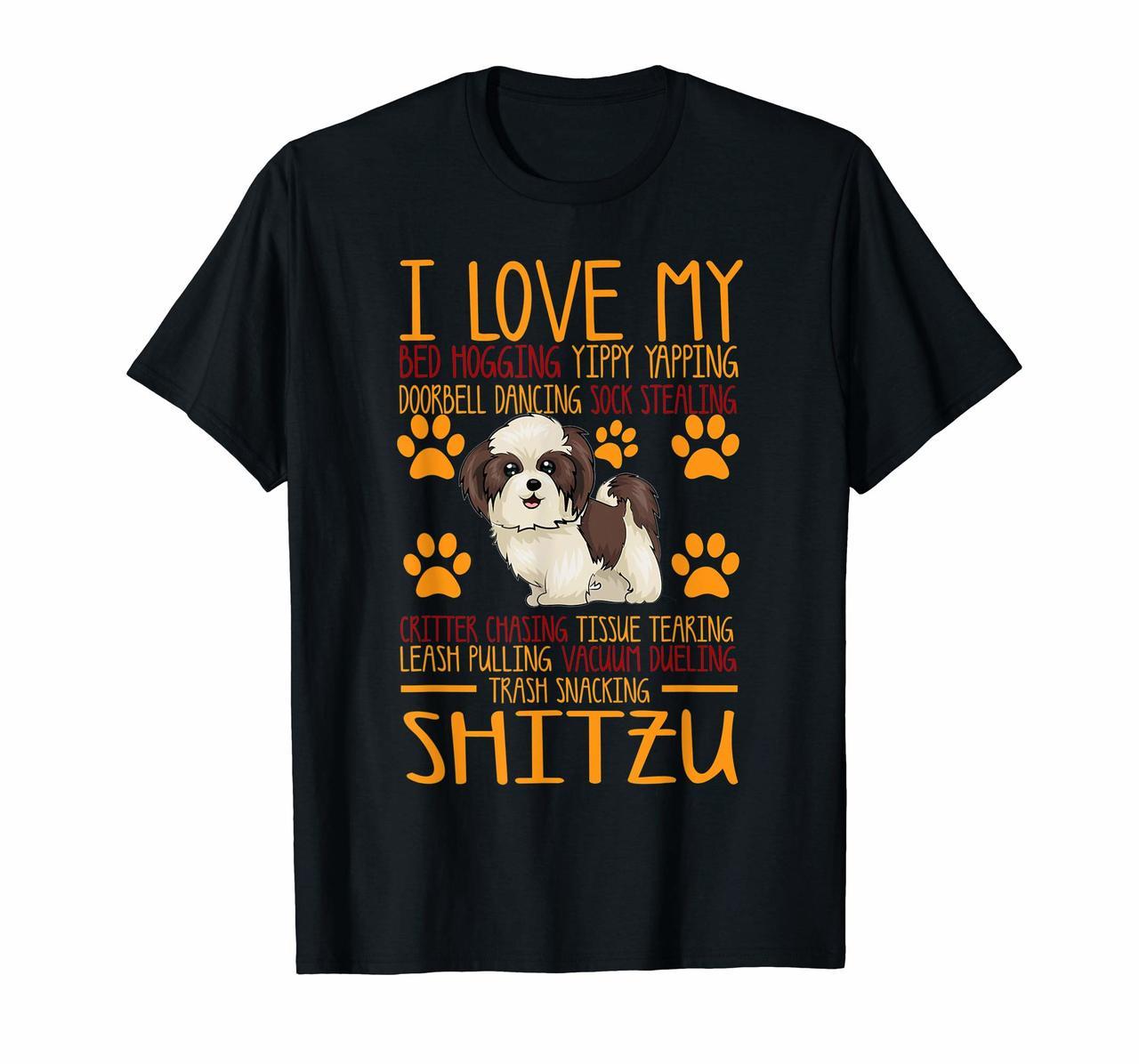 I Love My Shitzu T shirt Gift For Dog Lover Shirt Hoodies