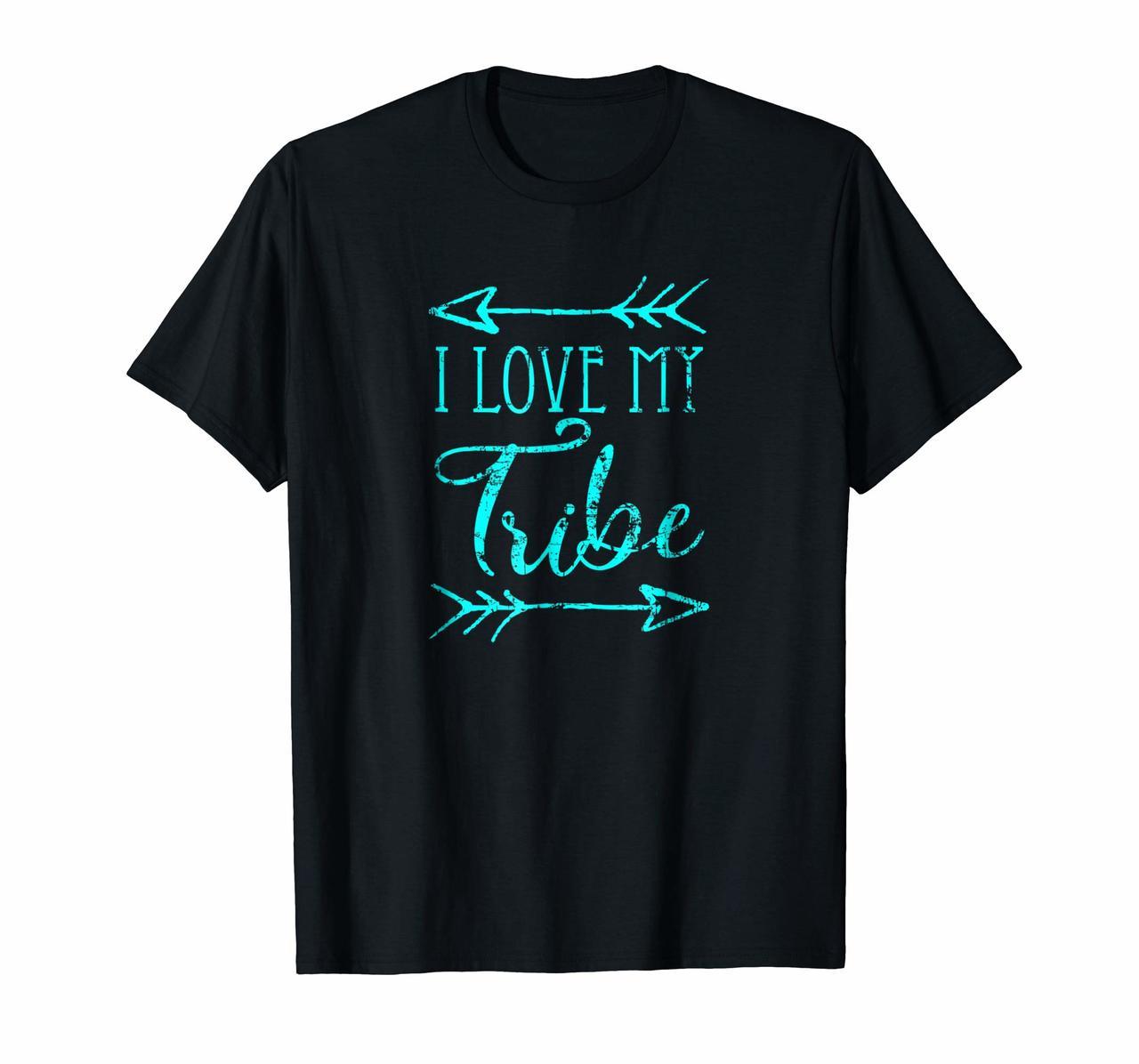 I Love My Tribe Shirt Cool Arrows Retrowave Colors Gift Hoodies
