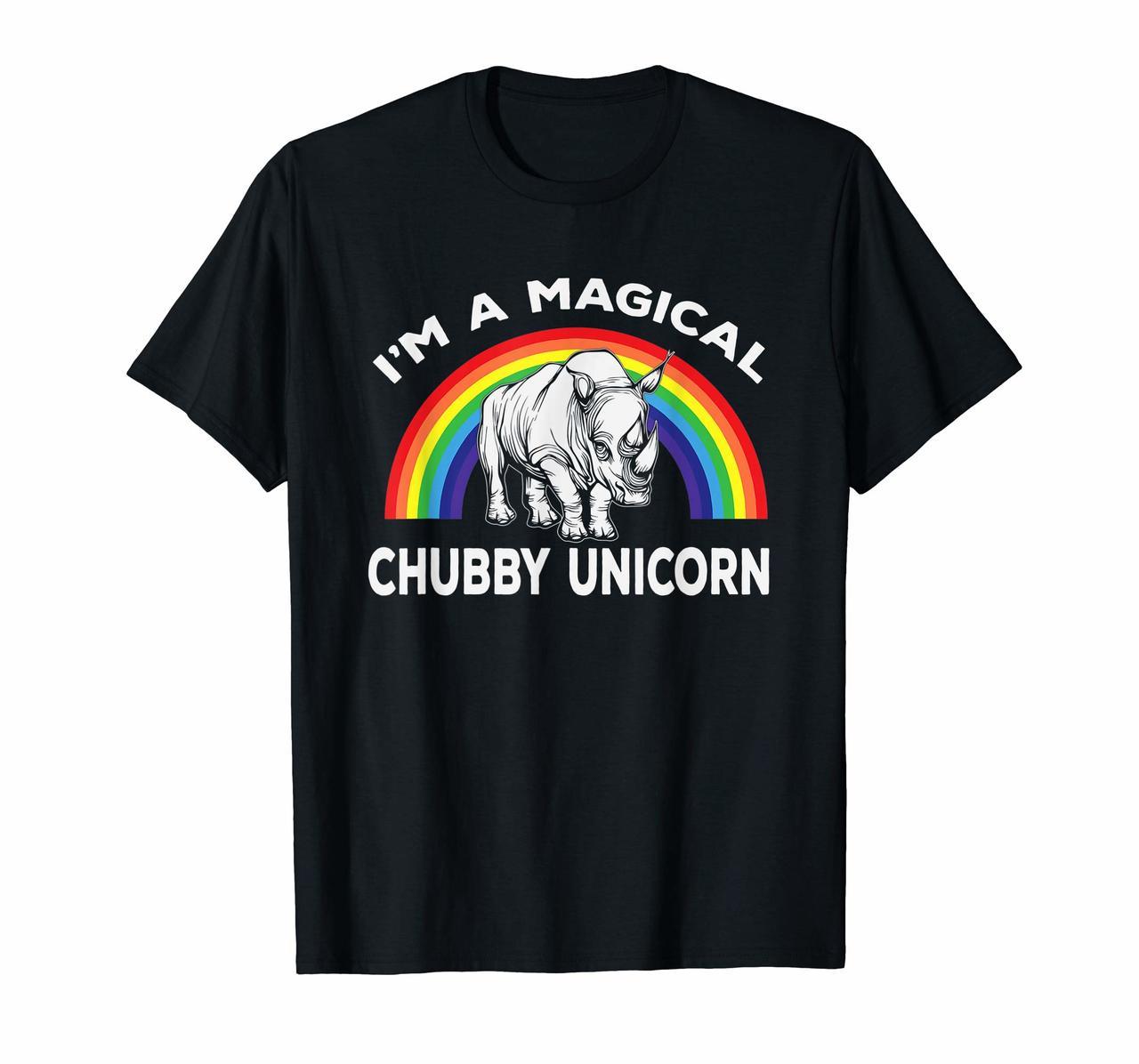 Im A Magical Chubby Unicorn Rainbow Rhino T Shirt Hoodies