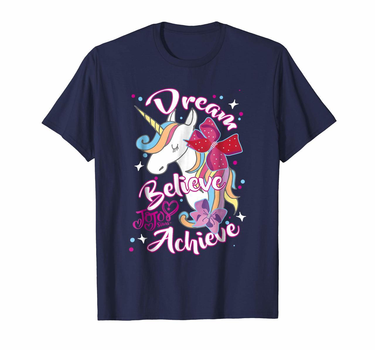JoJo Siwa Dream Believe Achieve Unicorn Graphic T-Shirt Hoodies
