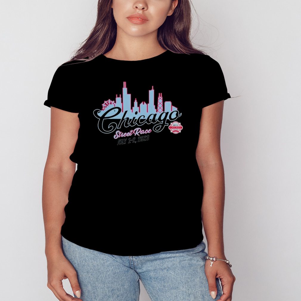 July 1-2 Chicago Street Race Weekend City Skyline 2023 Logo Shirt