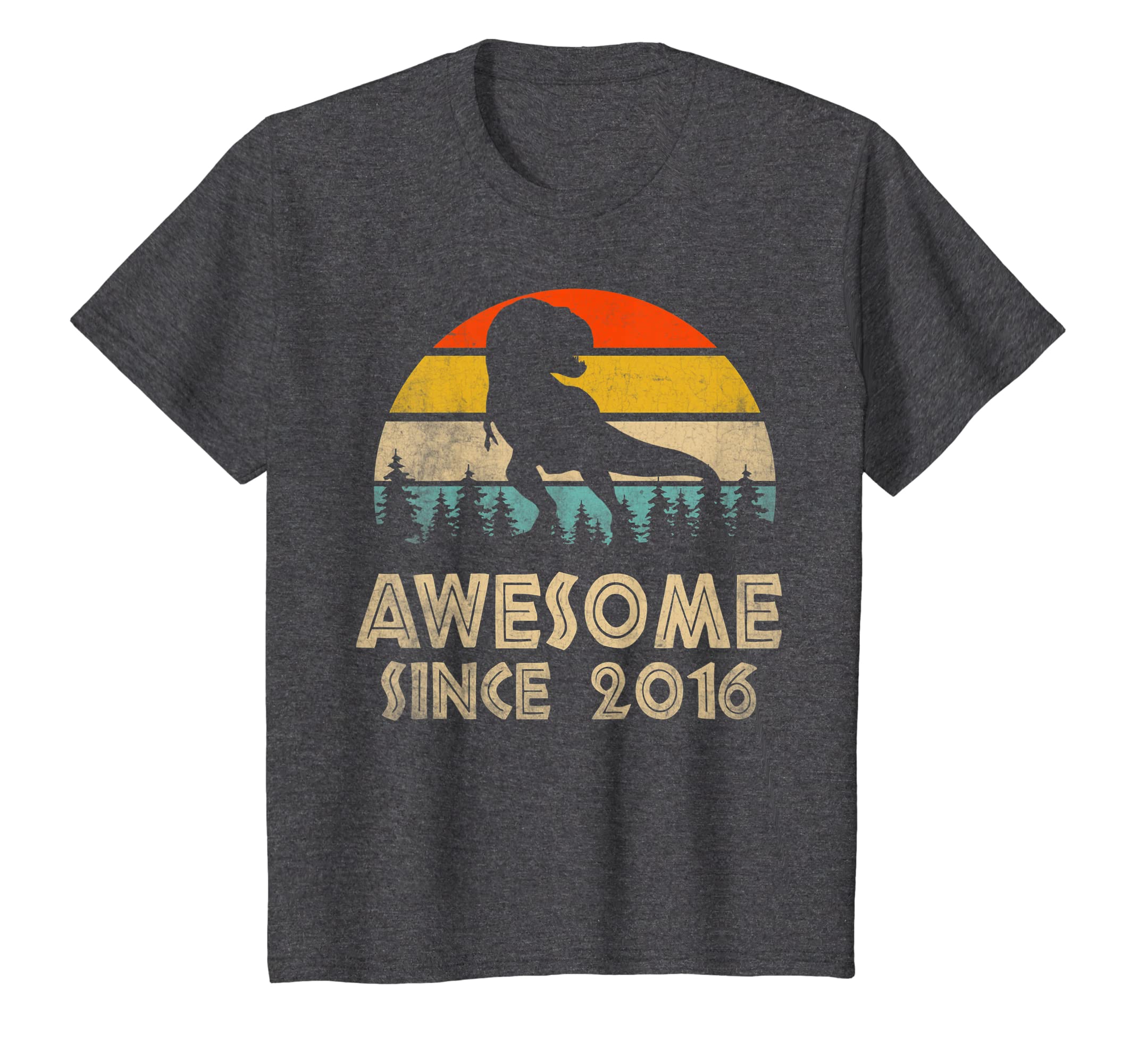 Kids Dinosaur 3rd Birthday Gift Awesome Since 2016 T-Shirt Hoodies