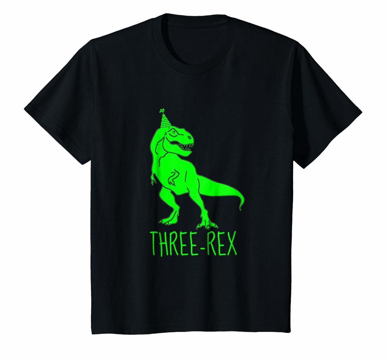 Kids Dinosaur 3rd Birthday T-Shirt Three Rex Bday Boy Party Tee Hoodies