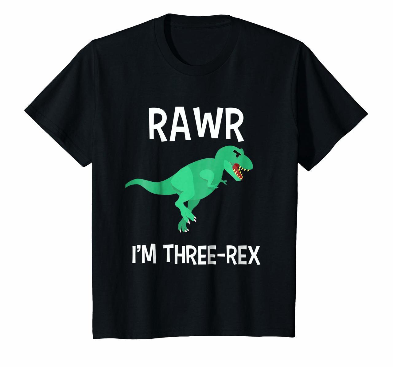 Kids Dinosaur Birthday Party Tshirt - Dinosaur Birthday Shirt 3 Hoodies