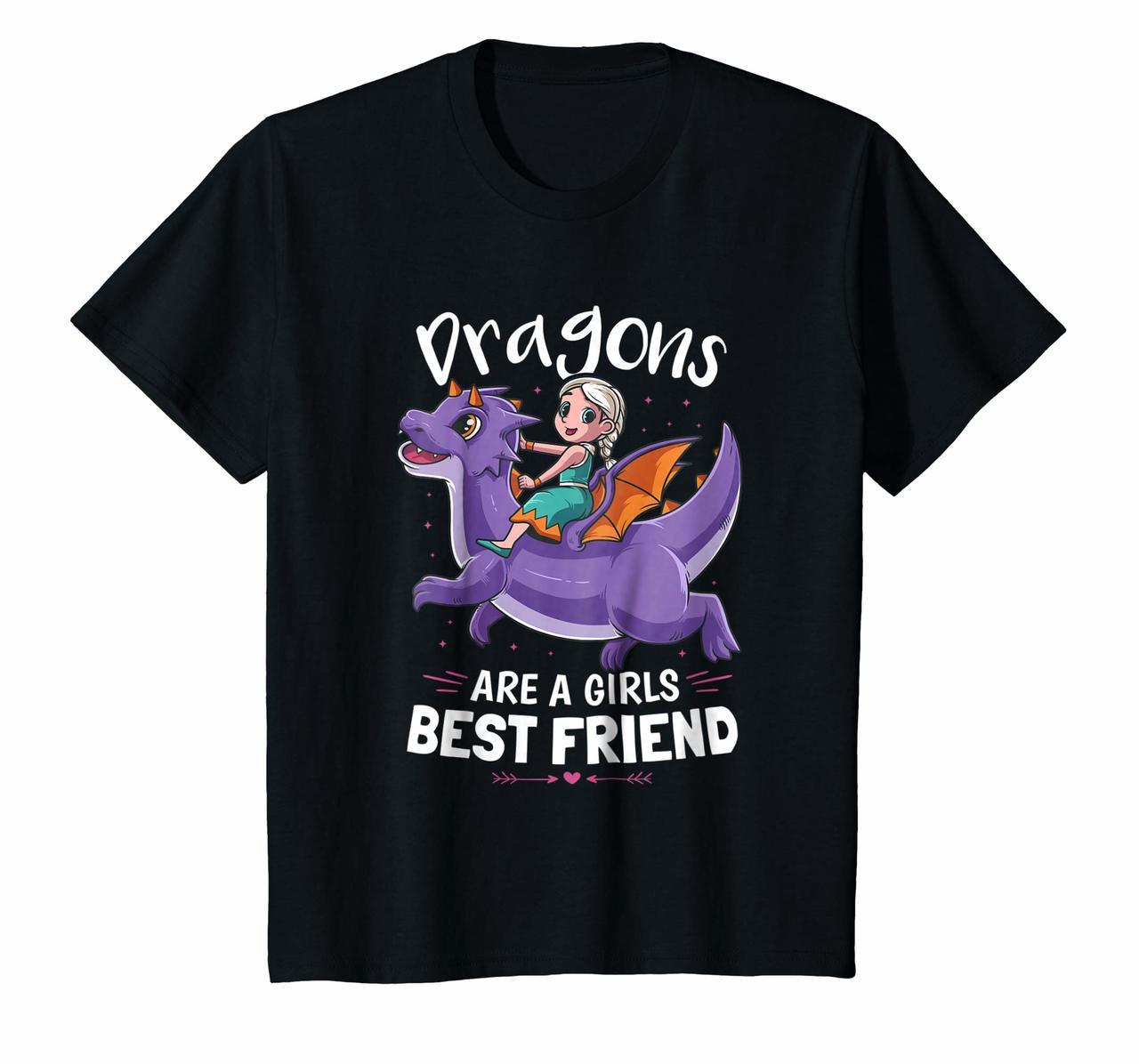 Kids Dragons Are A Girls Best Friend Funny T-Shirt For Girls Hoodies