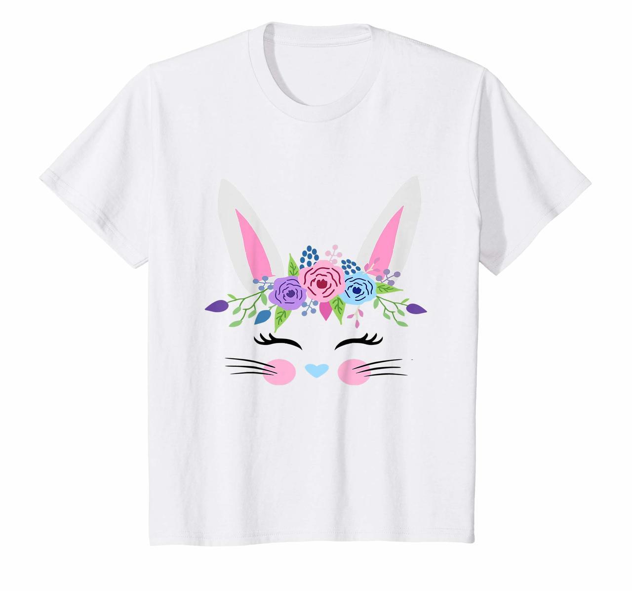 Kids Easter Bunny Face Shirt Cute Easter Basket Stuffer for Girls Hoodies