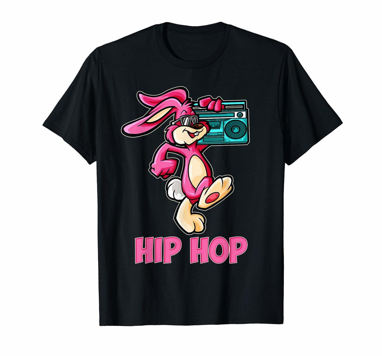 Kids Easter Bunny T Shirt Boys Girls Gift Too Hip To Hop Hoodies