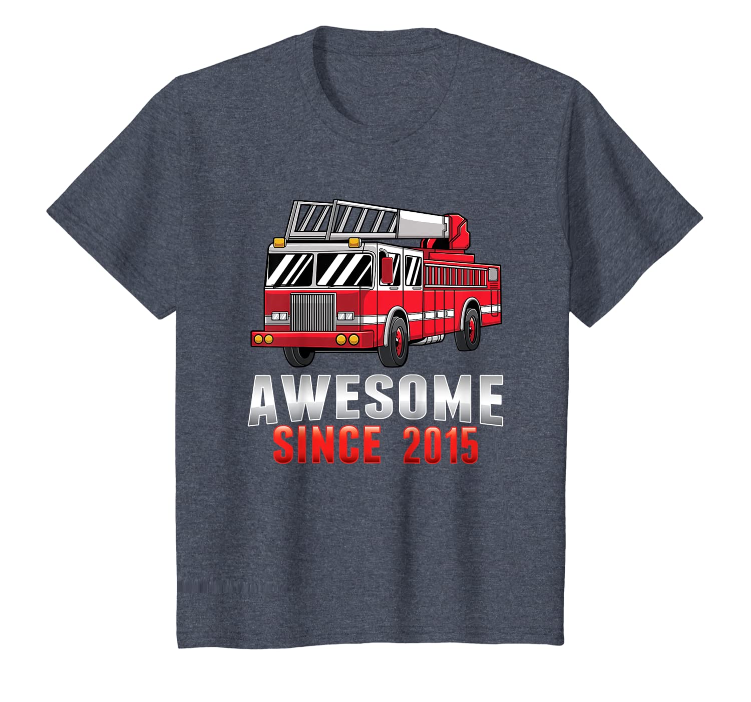 Kids Fire Truck 5th Birthday 5 Years Old Firefighter Boys Girls T-Shirt Hoodies