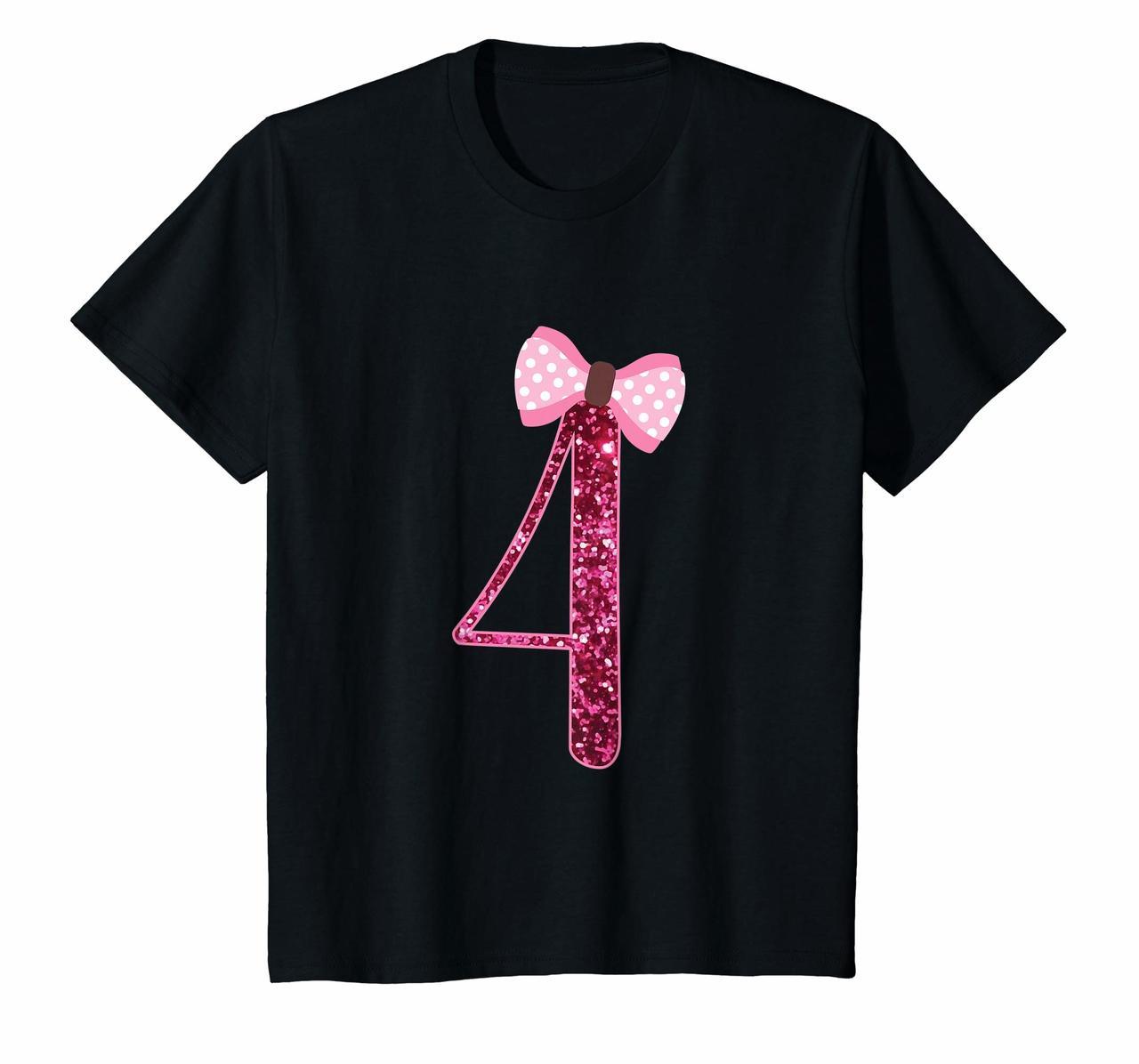 Kids Girls 4th Birthday Shirt - Gift for 4 Years Old Girl Bday Hoodies