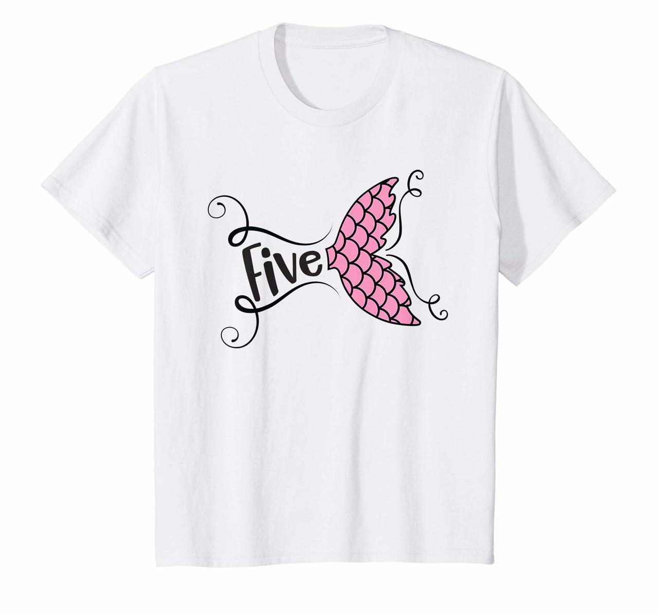 Kids Girls 5th Birthday Mermaid Party Shirt for 5 year old Gift Hoodies