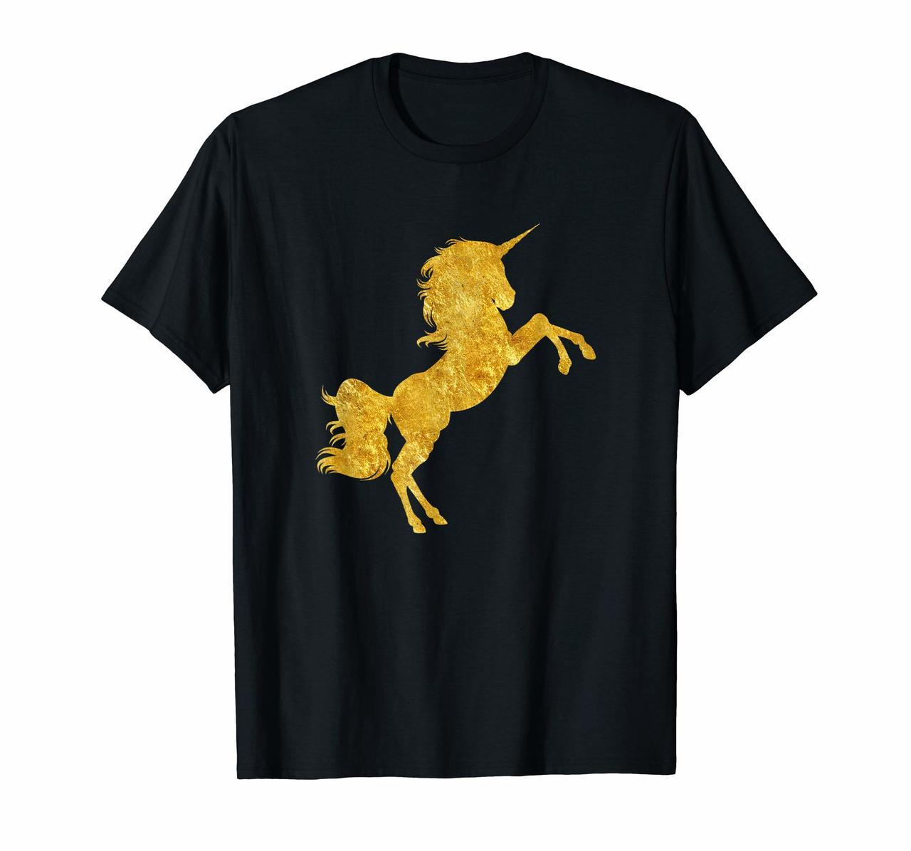 Kids Gold Unicorn Gift T-Shirt - Girls Shirt Hoodies