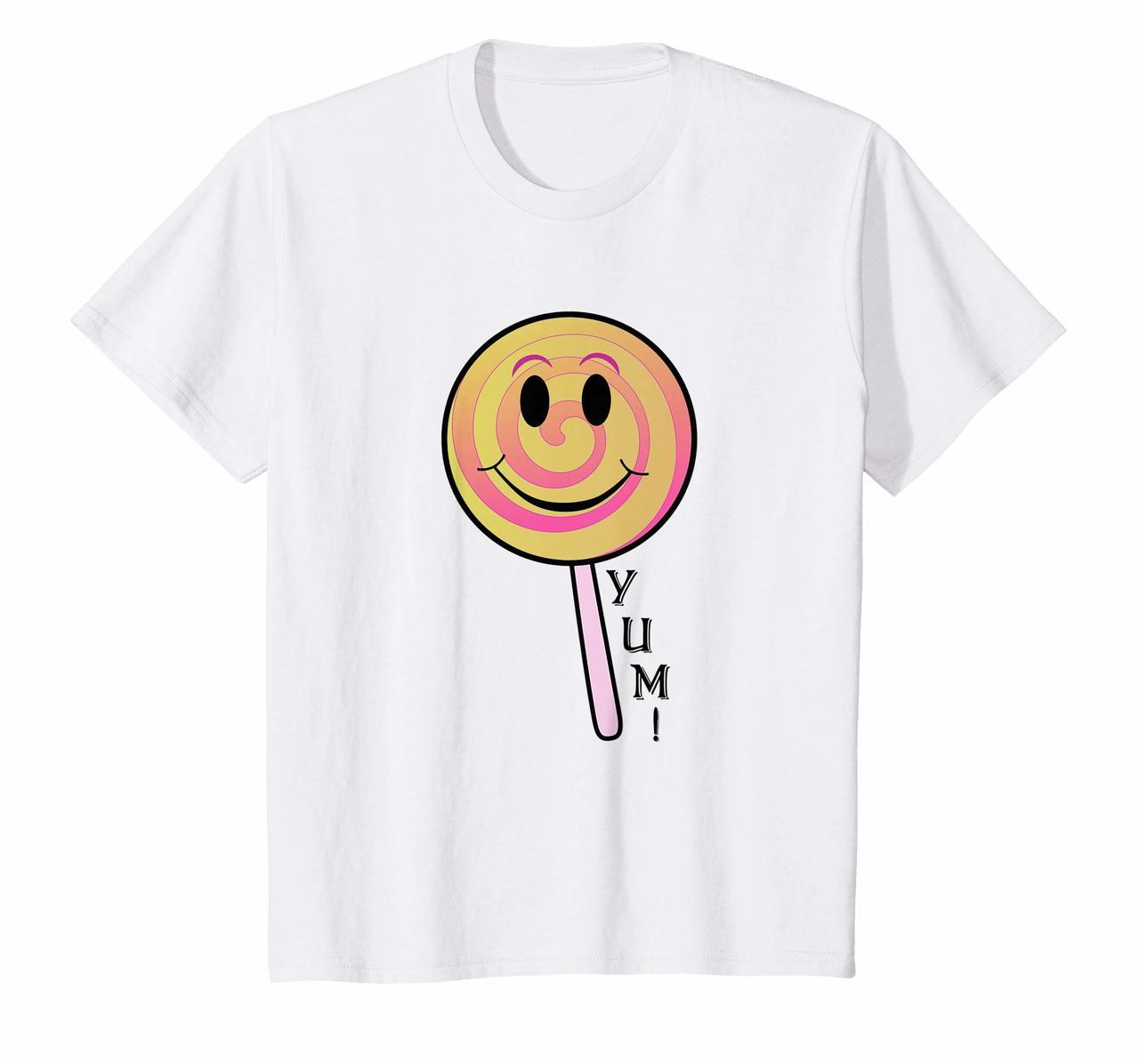 Kids Happy Face Lollipop Candy Sucker T-shirt Boys Girls Youth Hoodies