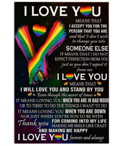 Lgbt Gay Pride Month Room Gay Couple Lover Sayings Poster