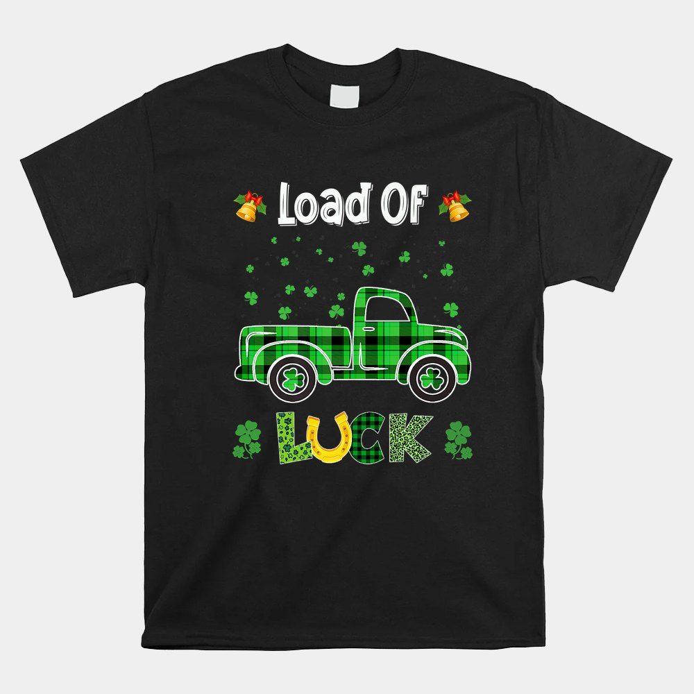Loads Of Luck Truck Buffalo Plaid Shamrock St Patrick's Day Shirt
