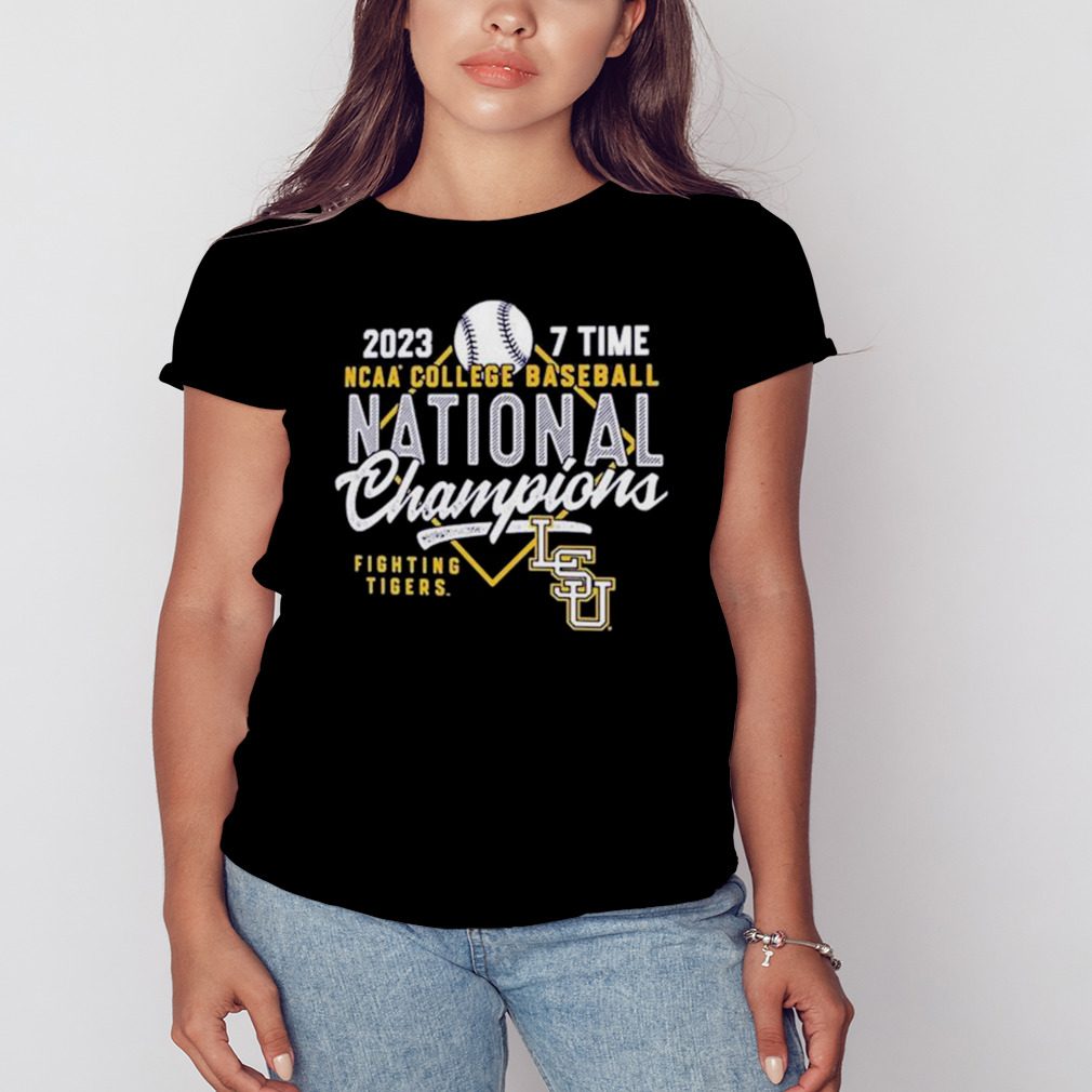 Lsu Tigers Purple 2023 Cws 7 Time Champs Short Sleeve Shirt