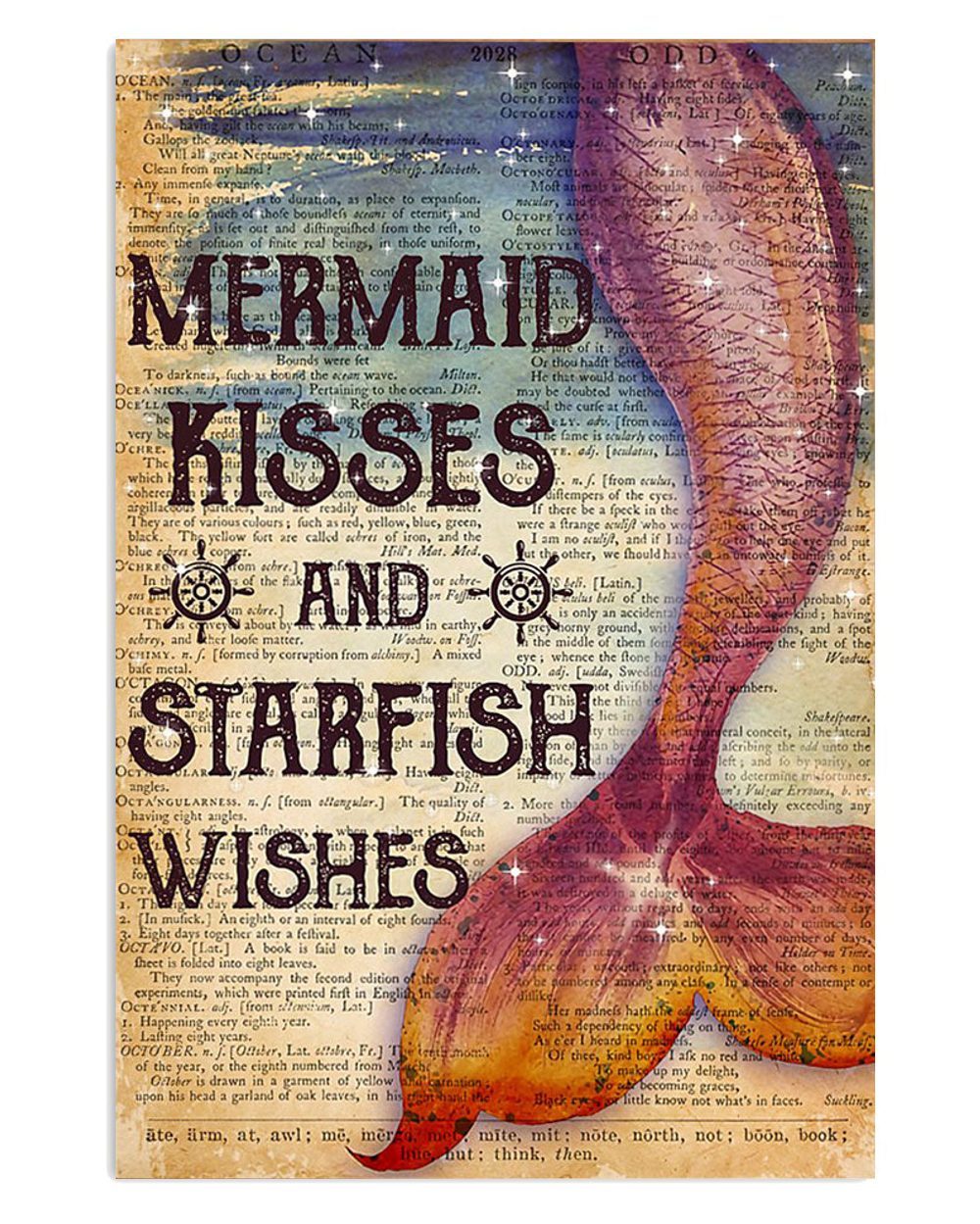 Mermaid Kisses Gift For Sand Beach Sea Lover Poster