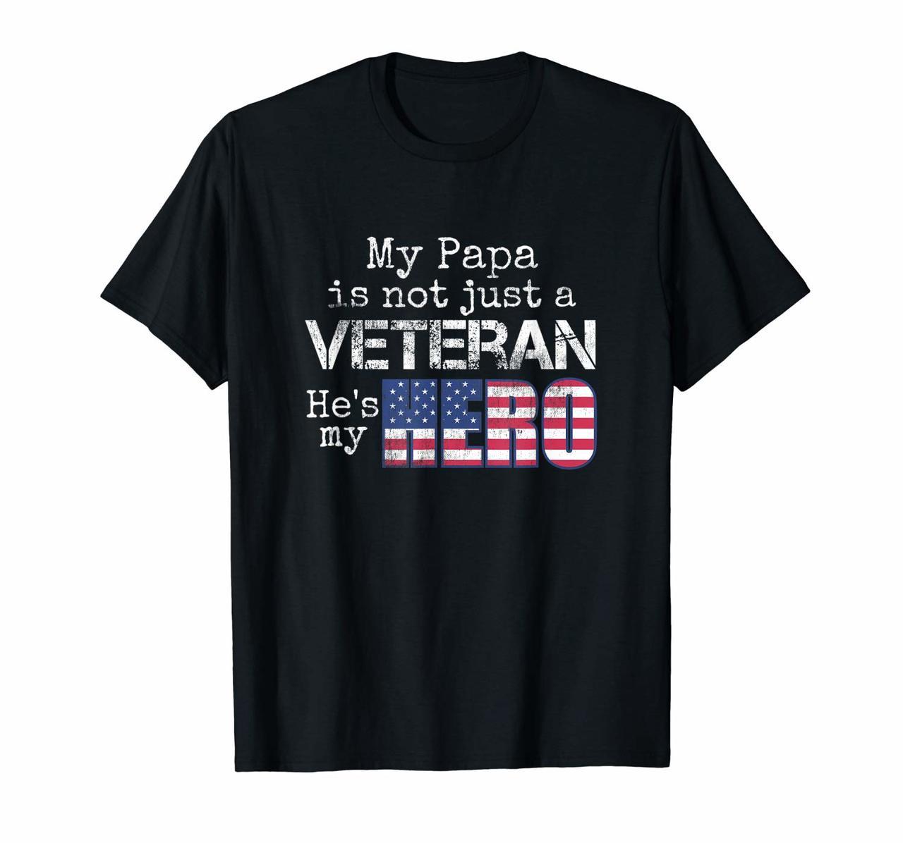 Military Family Veteran Support My Papa US Veteran My Hero T-Shirt Hoodies