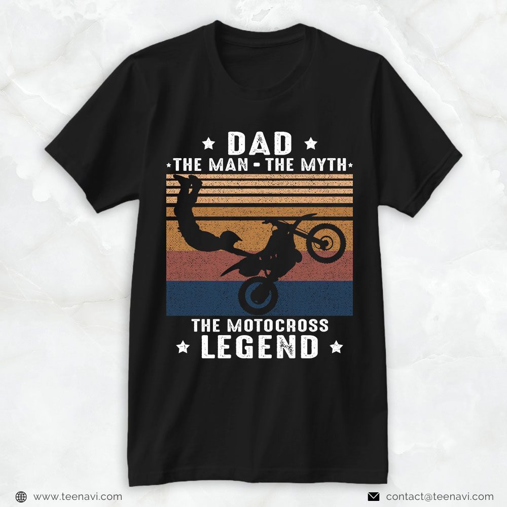 Motocross Dad Shirt, Vintage Dad The Man The Myth The Motocross LegendShirt