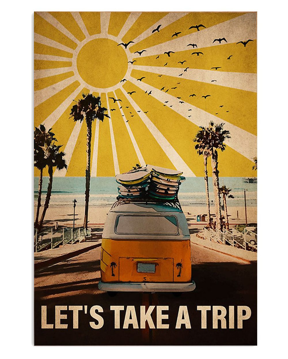 Motorhome Take A Trip Gift For Sand Beach Sea Lover Poster