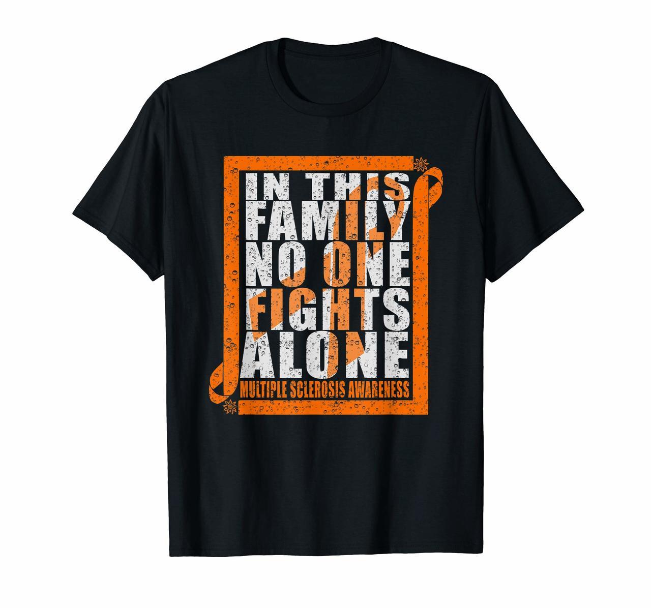 No One Fights Alone MS Multiple Sclerosis Awareness T-shirt Hoodies