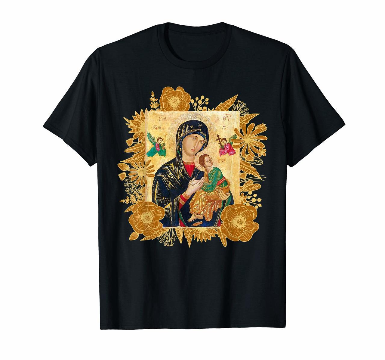 Our Lady of Perpetual Help Virgin Mary Catholic Icon T-Shirt Hoodies