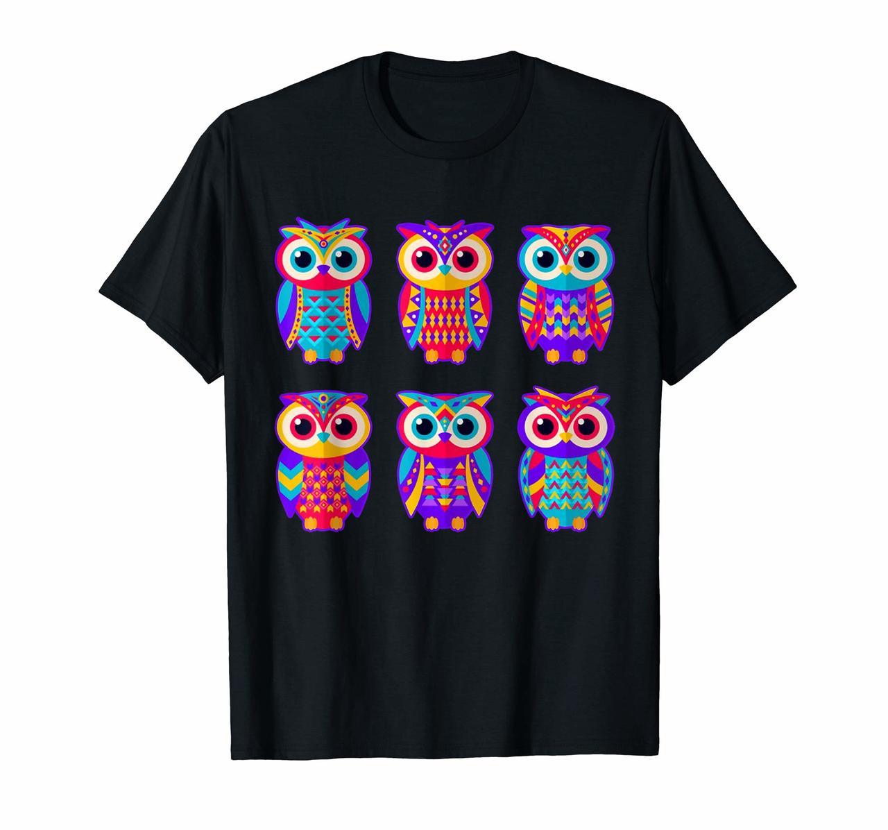 Owl Shirt - Love Owls Colorful Tshirt Hoodies