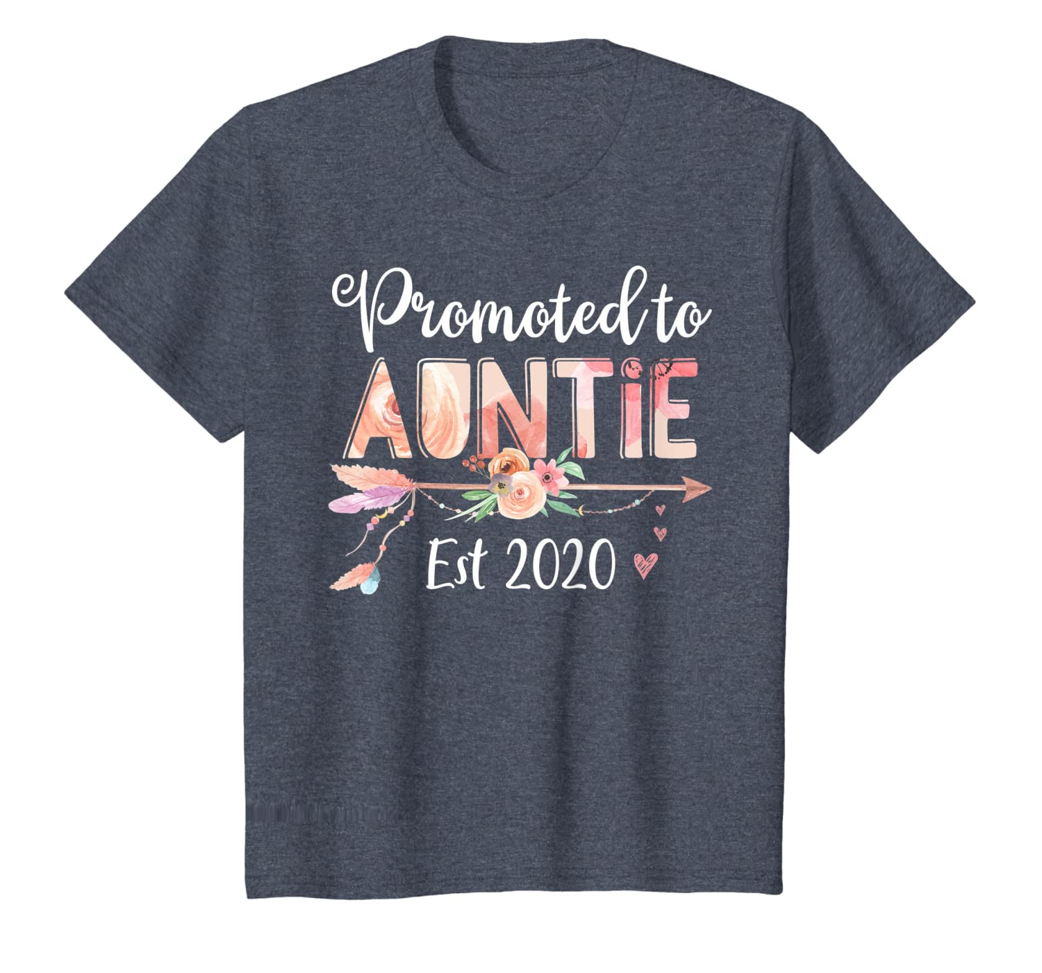 Promoted to Auntie Est 2020 First Time Aunt Est 2020 Floral T-Shirt Hoodies