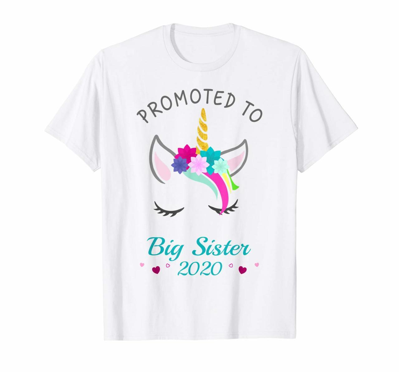 Promoted to Big Sister 2020 Unicorn T-Shirt for Girls Hoodies
