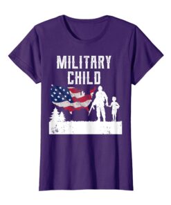 Purple Up T Shirt Month Of Military Child Kids Awareness link Hoodies