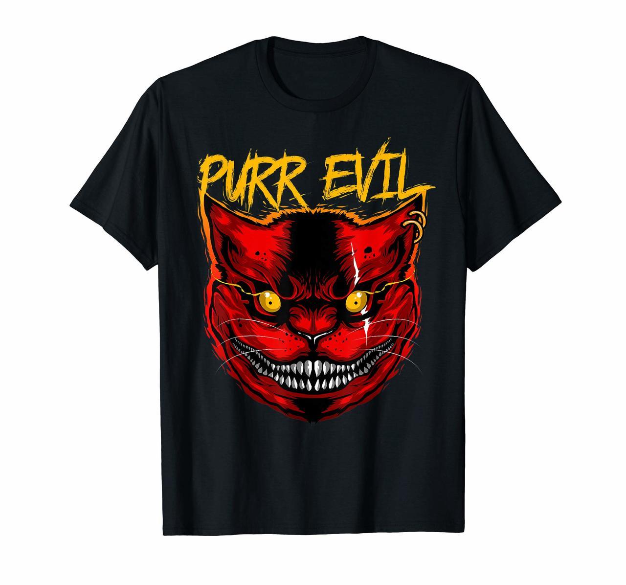 Purr Evil Cat Tshirt - For Halloween Satanic Cats Lovers Hoodies