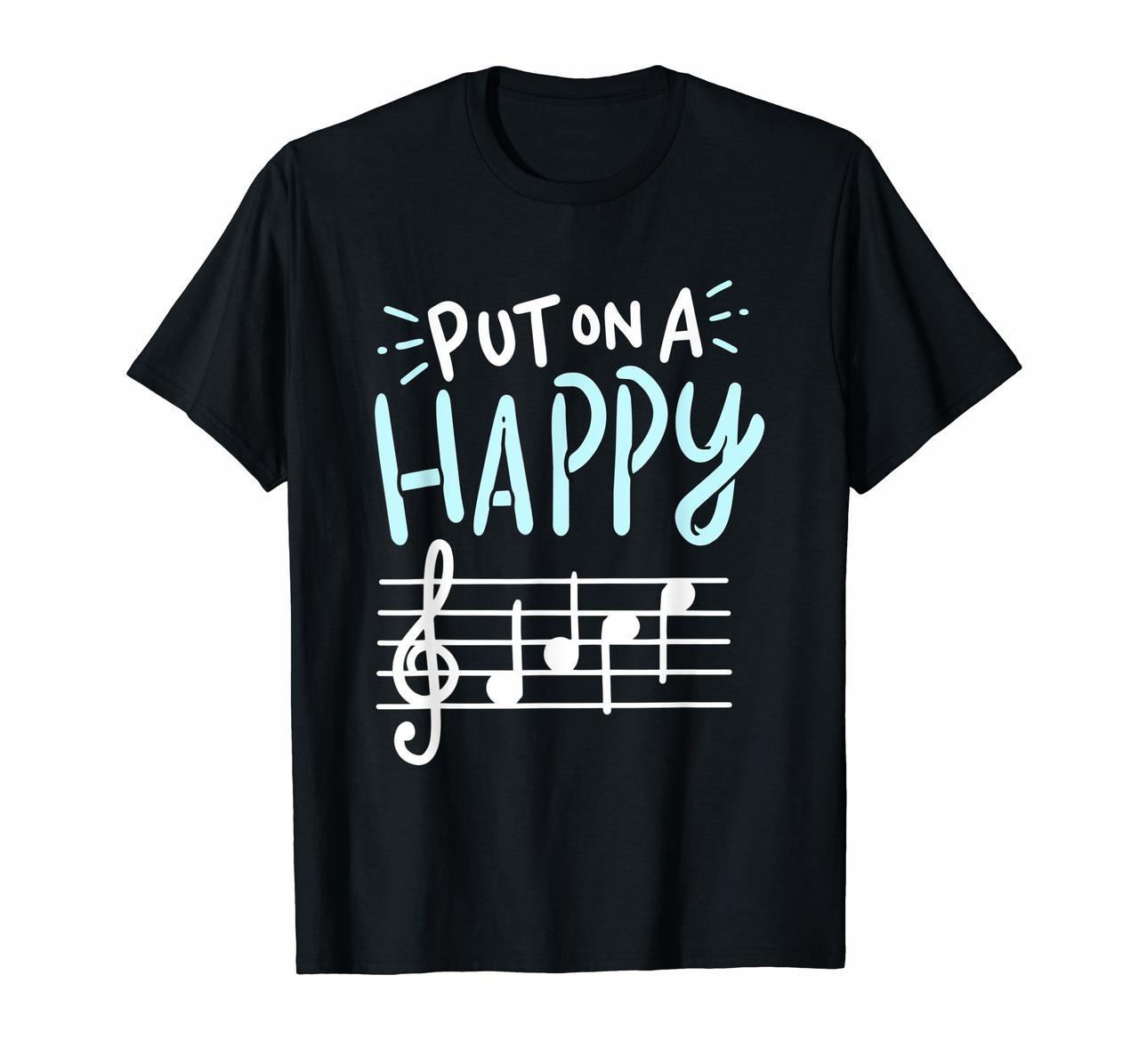 Put On A Happy Face Music Shirt - Funny Music Teacher Tshirt Hoodies