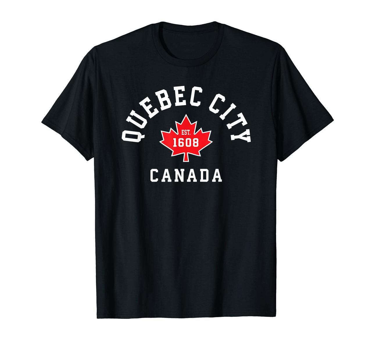 Quebec City Canada T-Shirt Canadian Flag Maple Leaf Gift Tee Hoodies