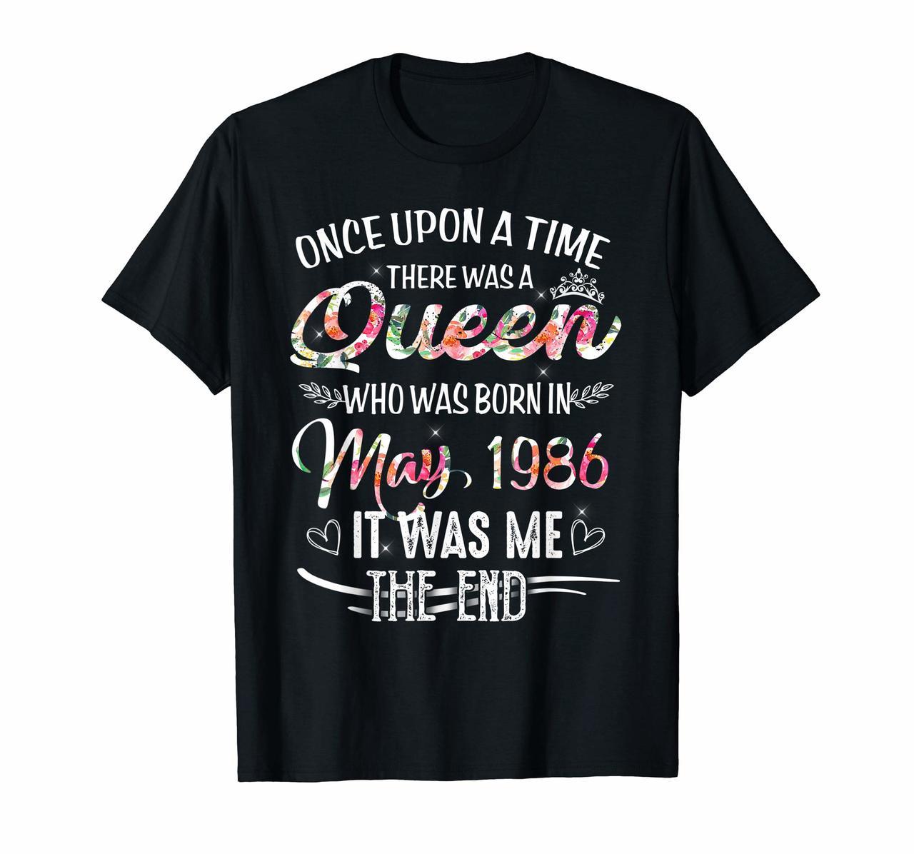 Queen May 1986 34rd Birthday 34 Years Old flower Shirts Hoodies