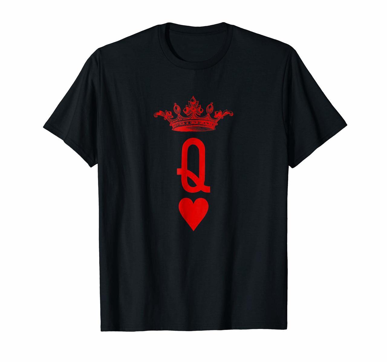 Queen of Hearts Vintage Engraving Card T-Shirt Hoodies