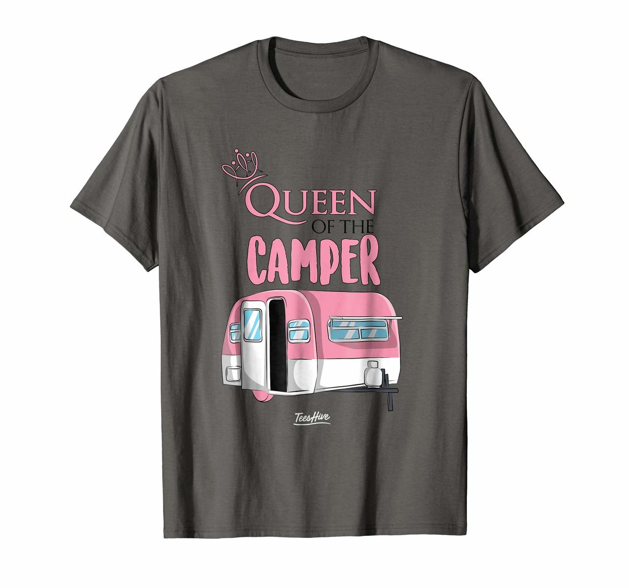 Queen Of The Camper T-Shirt Funny Camping Queen Shirt Gift Hoodies