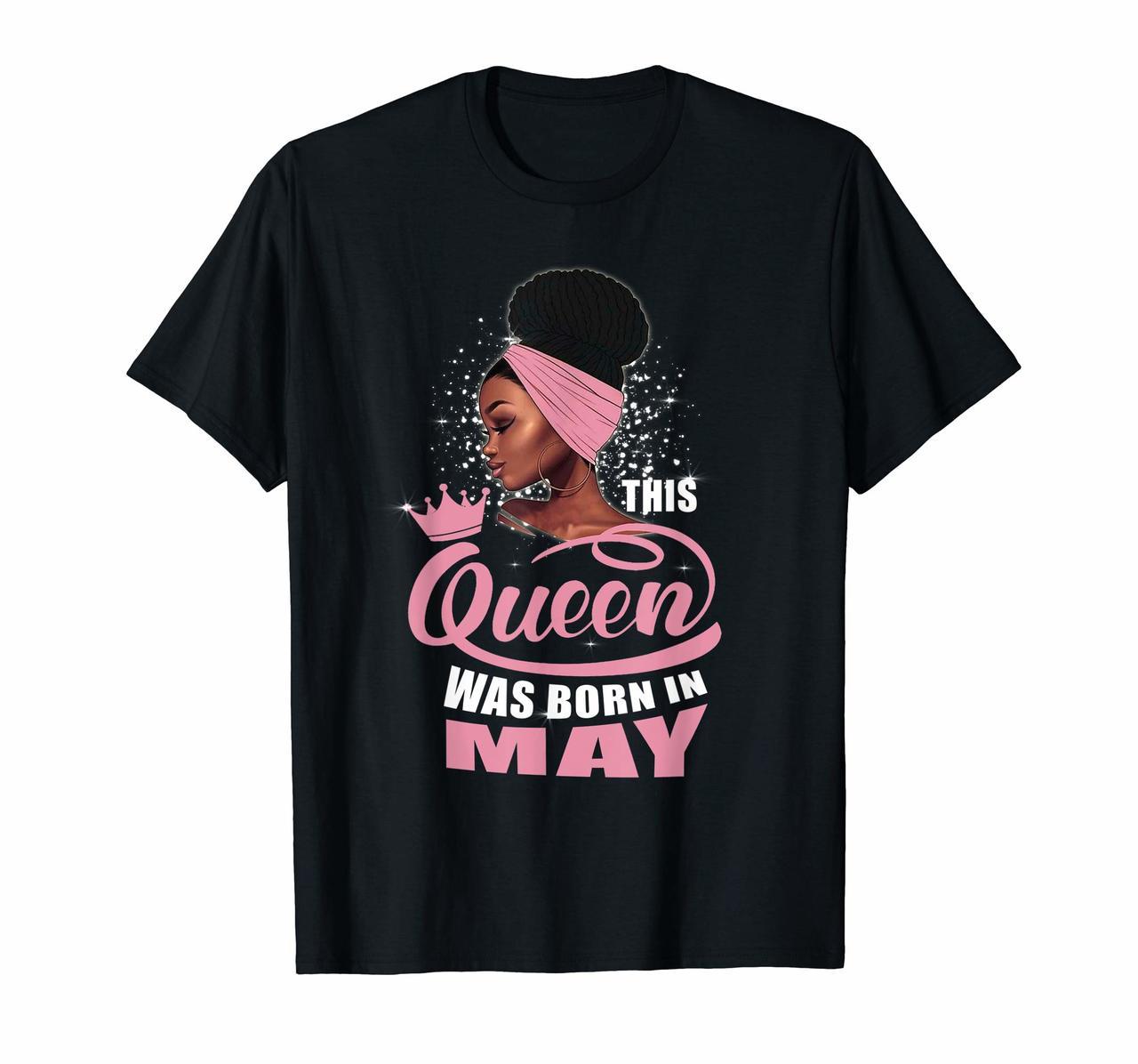 Queen Was Born In May Birthday T-shirt for Black Women Hoodies